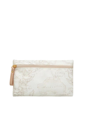 Alviero Martini Pochette Unisex Grande Stampa Geo Soft White