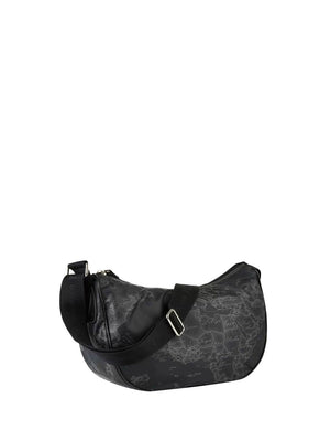 Alviero Martini Borsa A Tracolla Donna Geo Soft Black Media A Mezzaluna Nero