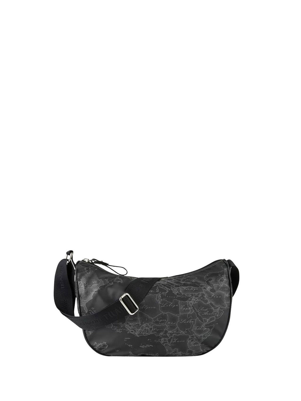 Alviero Martini Borsa A Tracolla Donna Geo Soft Black Media A Mezzaluna Nero