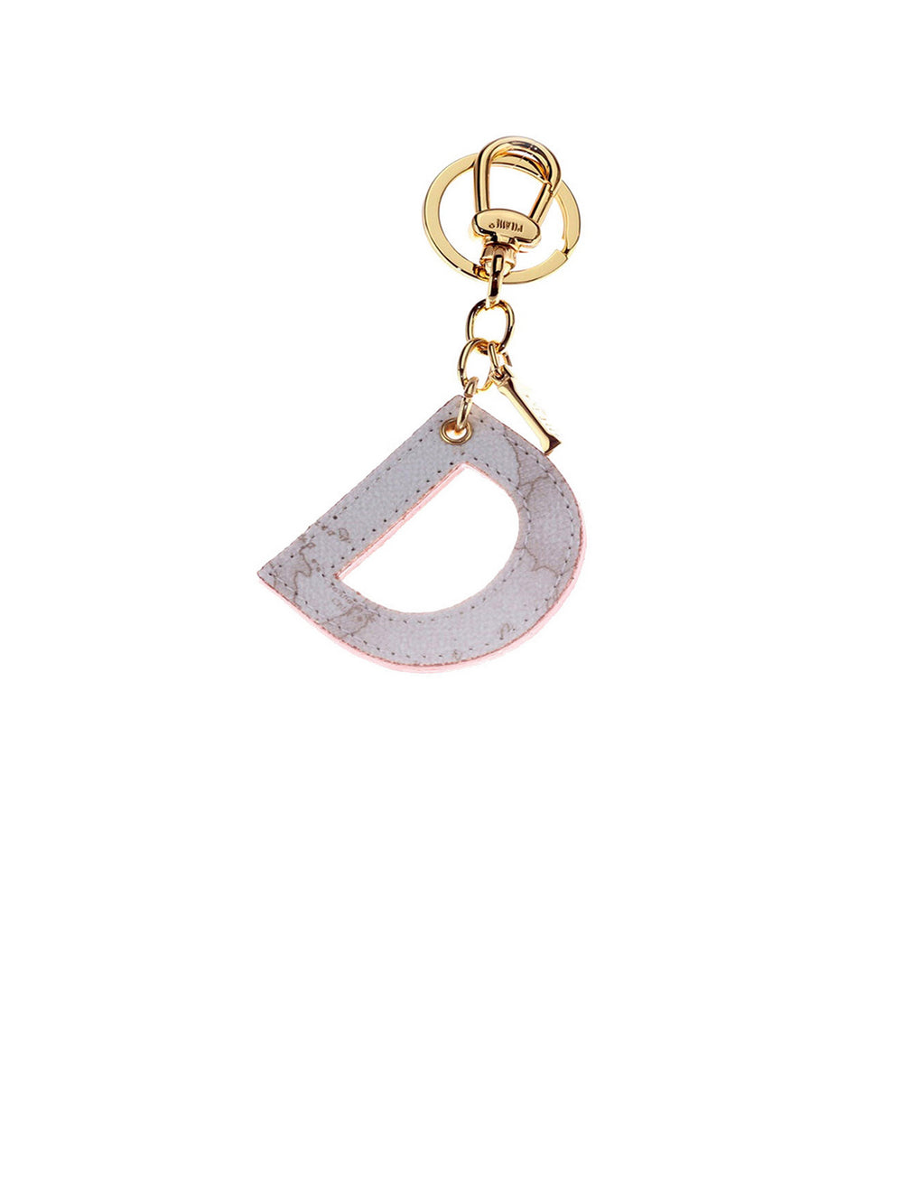 Alviero Martini Portachiavi Unisex Lettera D Stampa Geo Bianco