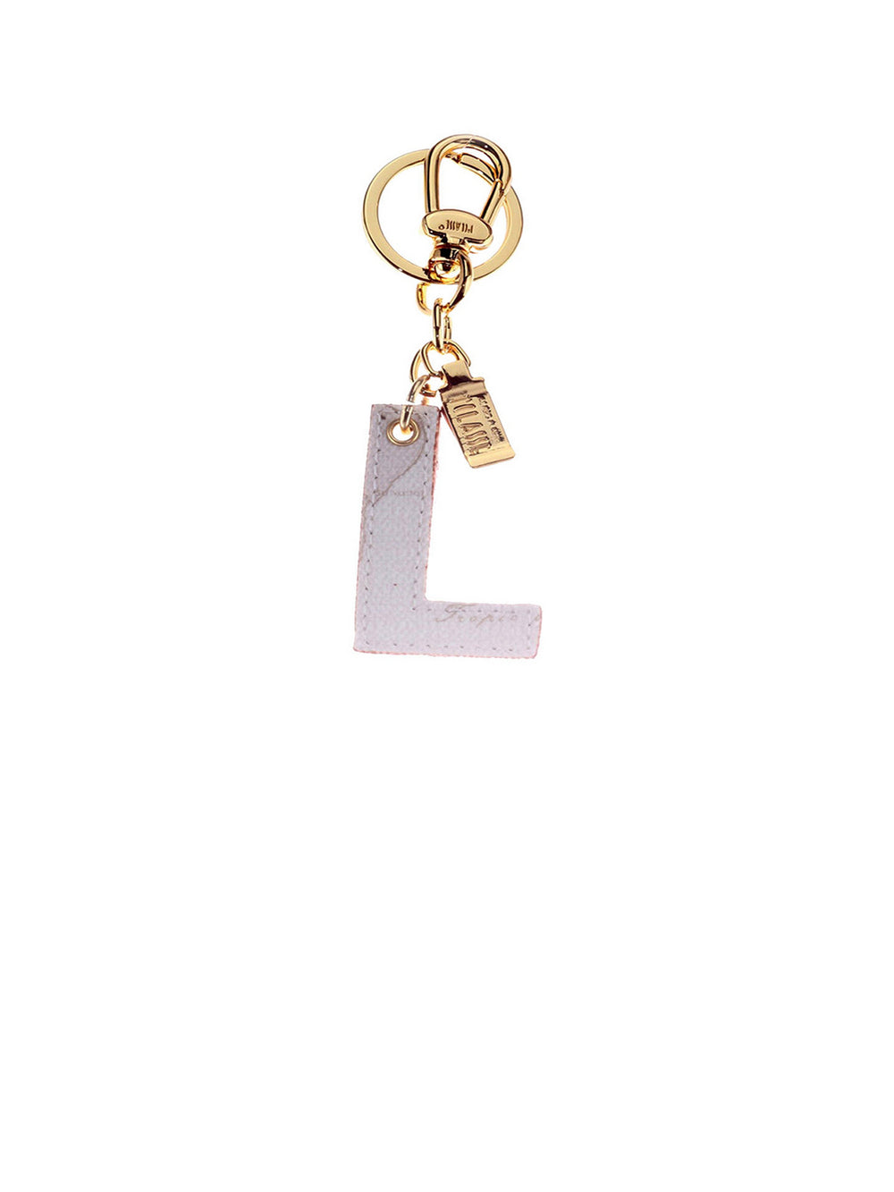 Alviero Martini Portachiavi Unisex Lettera L Stampa Geo Bianco