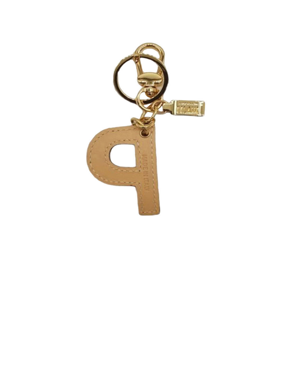 Alviero Martini Portachiavi Unisex Lettera P Stampa Geo Bianco