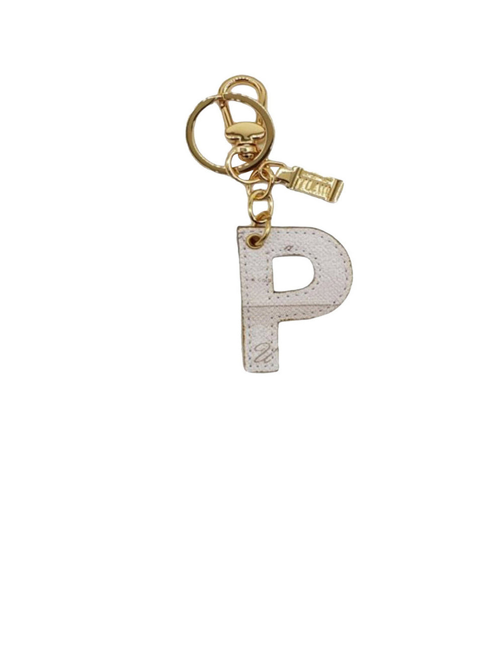 Alviero Martini Portachiavi Unisex Lettera P Stampa Geo Bianco