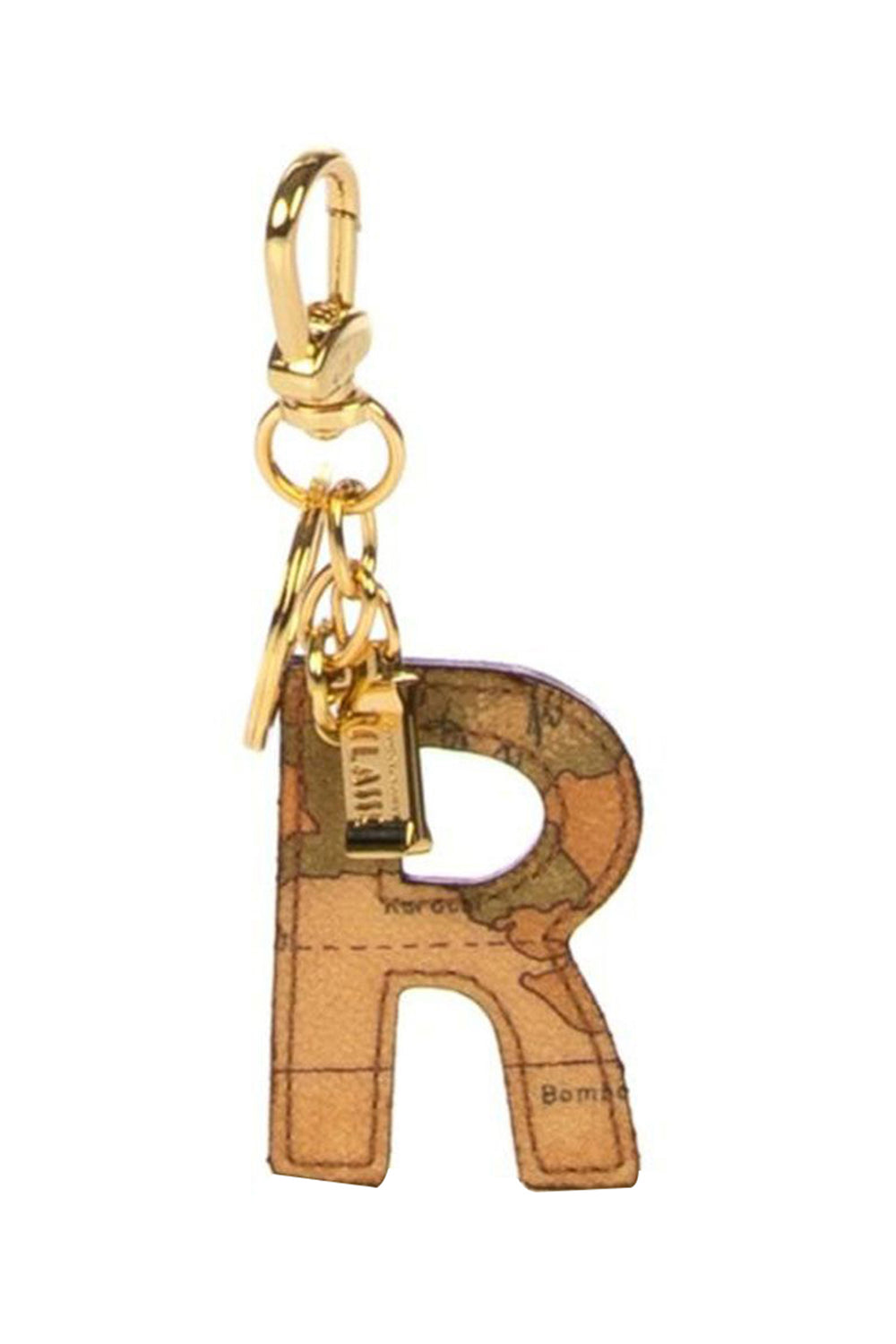 Alviero Martini Portachiavi Unisex Lettera R Stampa Geo White