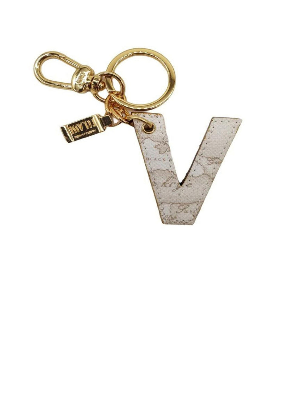 Alviero Martini Portachiavi Unisex Lettera Stampa Geo White