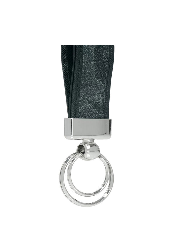 Alviero Martini Portachiavi Donna Geo Black Con Anelli Nero