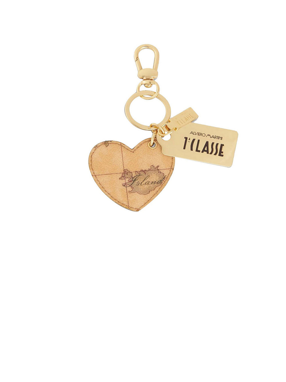 Alviero Martini Portachiavi Unisex A Forma Di Cuore Stampa Geo Naturale