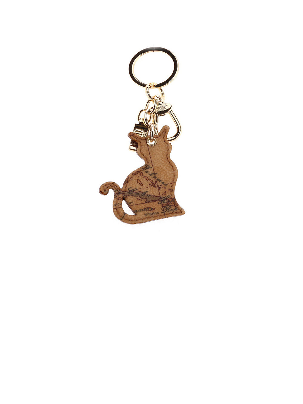 Alviero Martini Portachiavi Unisex A Forma Di Gatto Stampa Geo Naturale