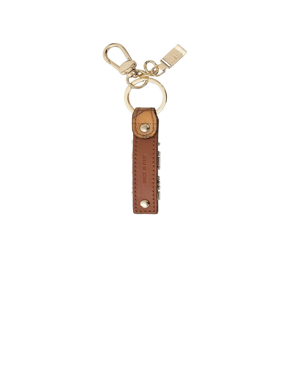 Alviero Martini Portachiavi Unisex Logo Lettering Stampa Geo Naturale