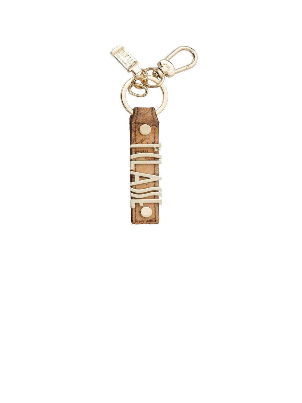 Alviero Martini Portachiavi Unisex Logo Lettering Stampa Geo Naturale