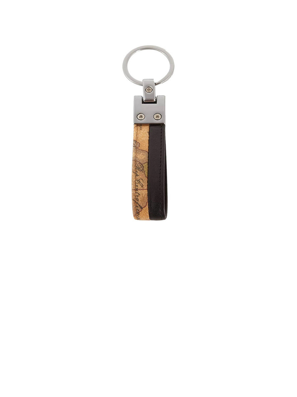 Alviero Martini Portachiavi Unisex Anello Stampa Geo Nero