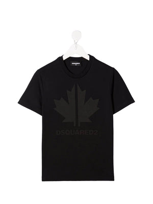 DSQUARED T-Shirt Logo Frontale Nero