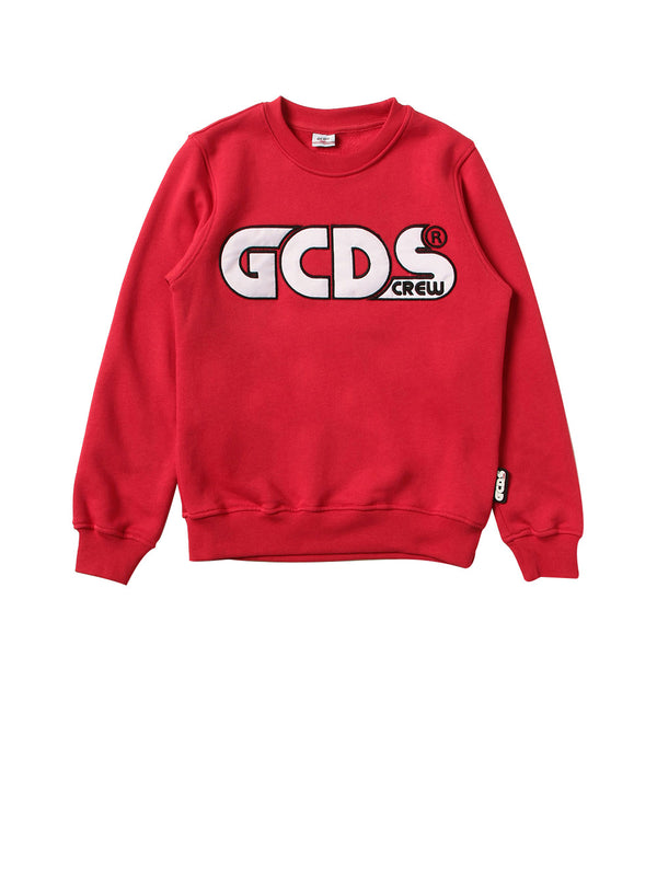 GCDS Felpa Logo Frontale Rosso