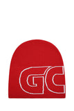 Cappello In Lana Logo Frontale Rosso