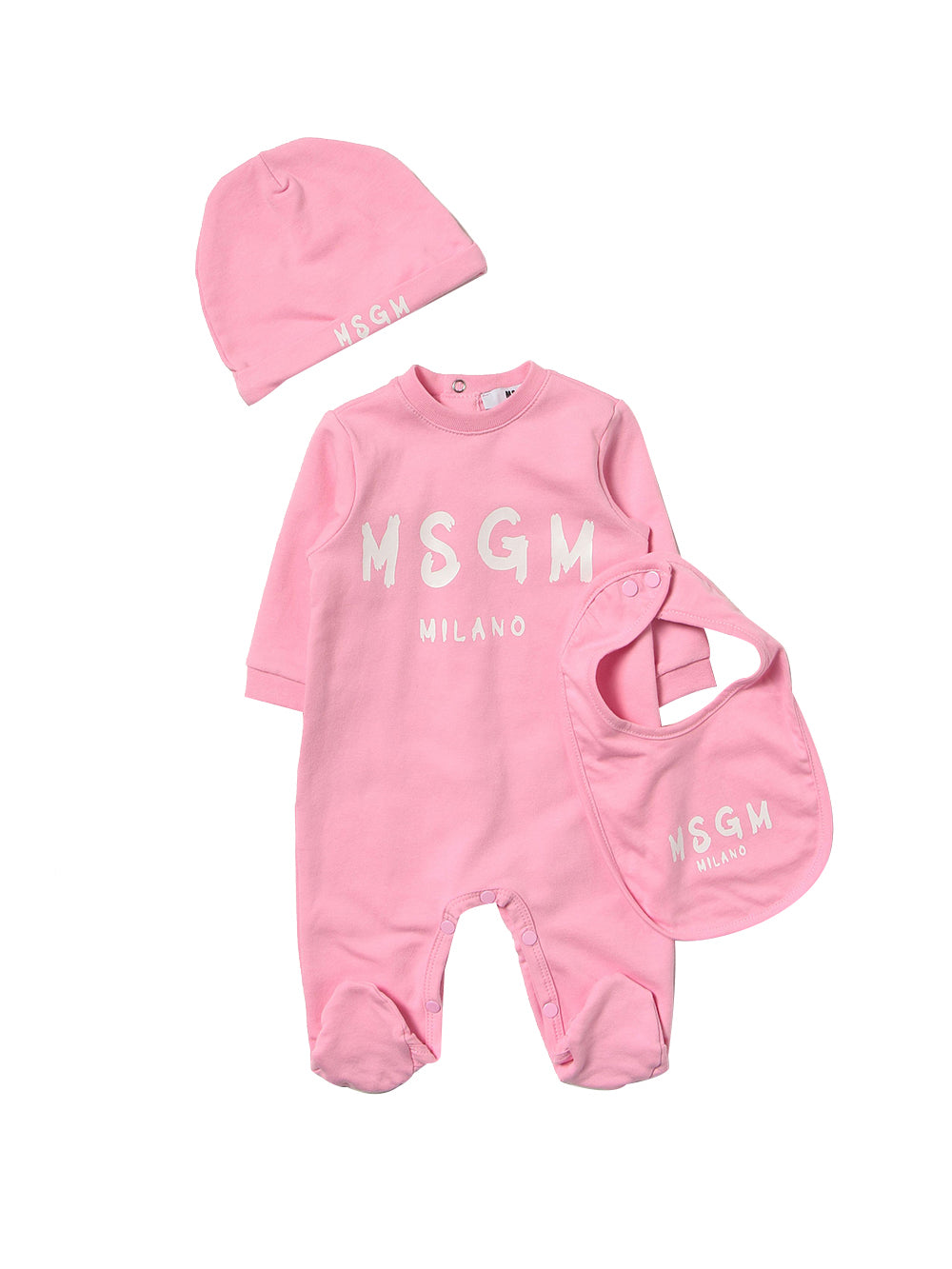 MSGM Completo Set Tutina + Cappellino + Bavaglino Rosa