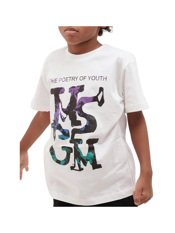 MSGM T-Shirt Con Logo Bianco