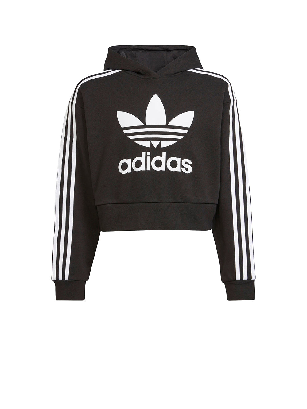 ADIDAS Felpa Hoodie Adicolor Cropped Nero
