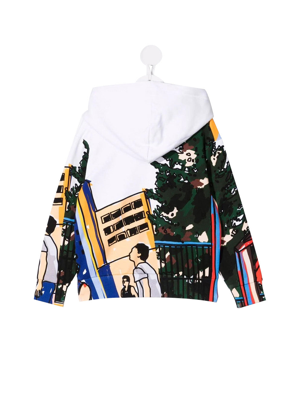 DSQUARED2 PRE Felpa Con Maxi Stampa Bianco