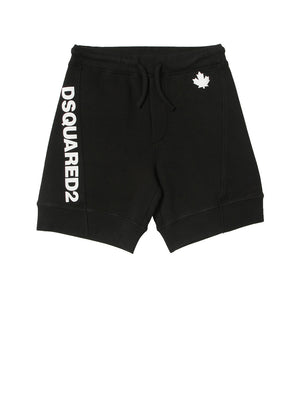 DSQUARED Pantaloncini Con Logo Nero