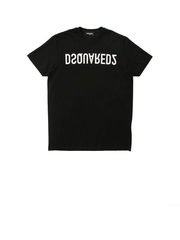 DSQUARED T-Shirt Logo Frontale Nero