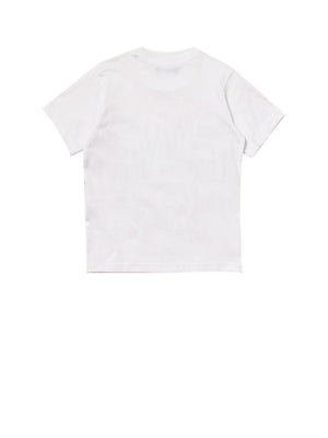 DSQUARED T-Shirt Stampa Frontale Bianco