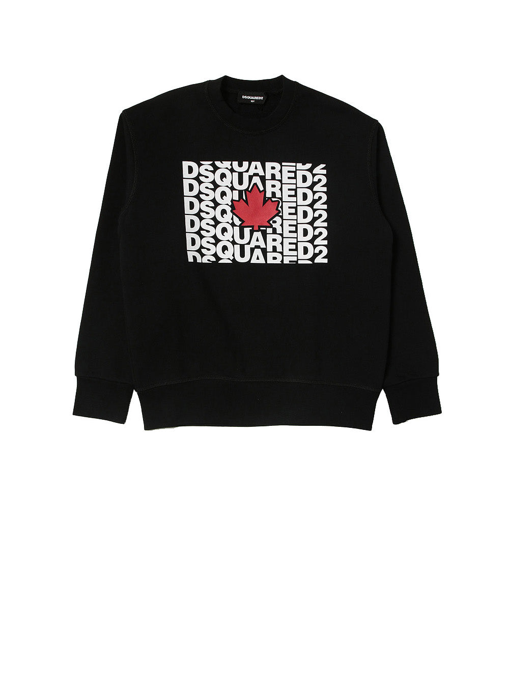 DSQUARED Felpa Con Stampa Nero