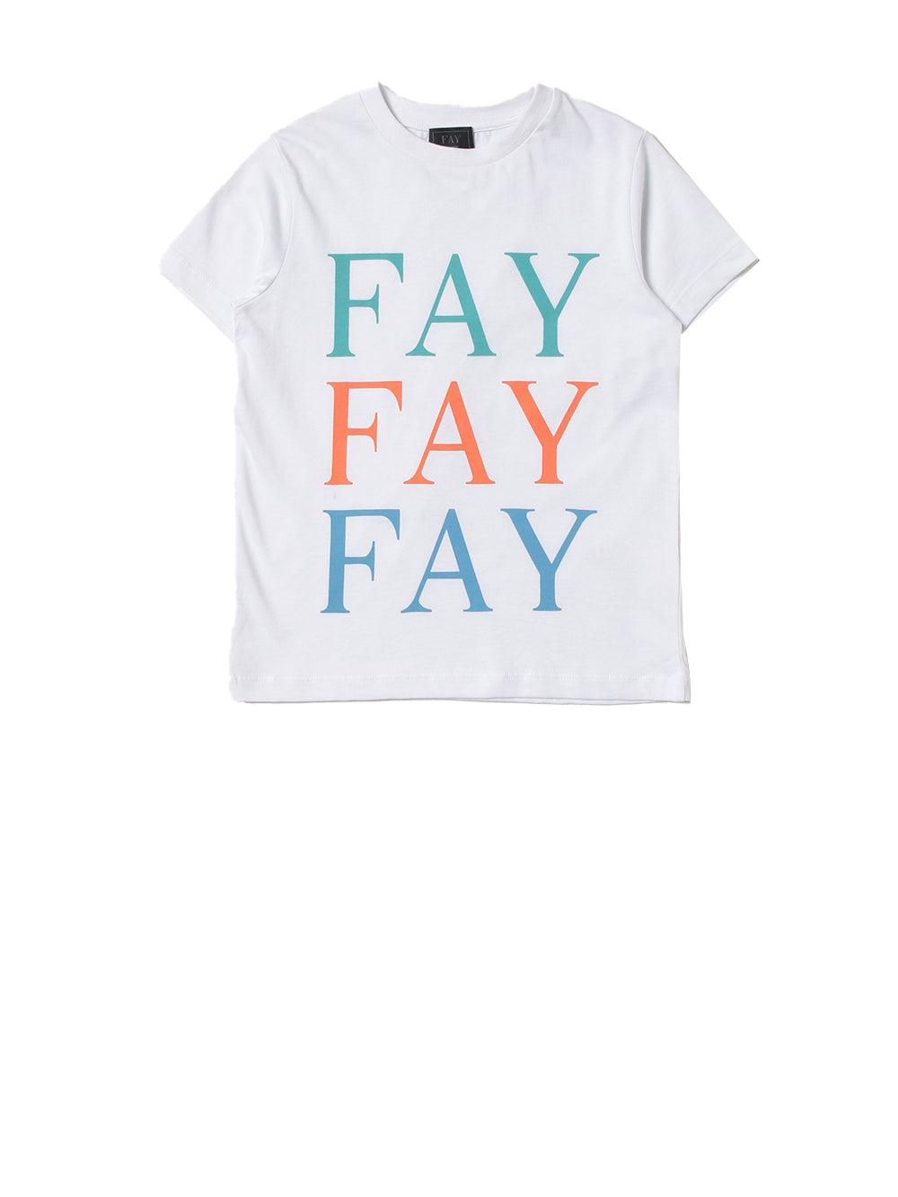 FAY T-Shirt Logo Frontale Bianco