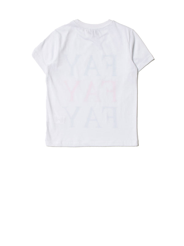FAY T-Shirt Logo Frontale Bianco