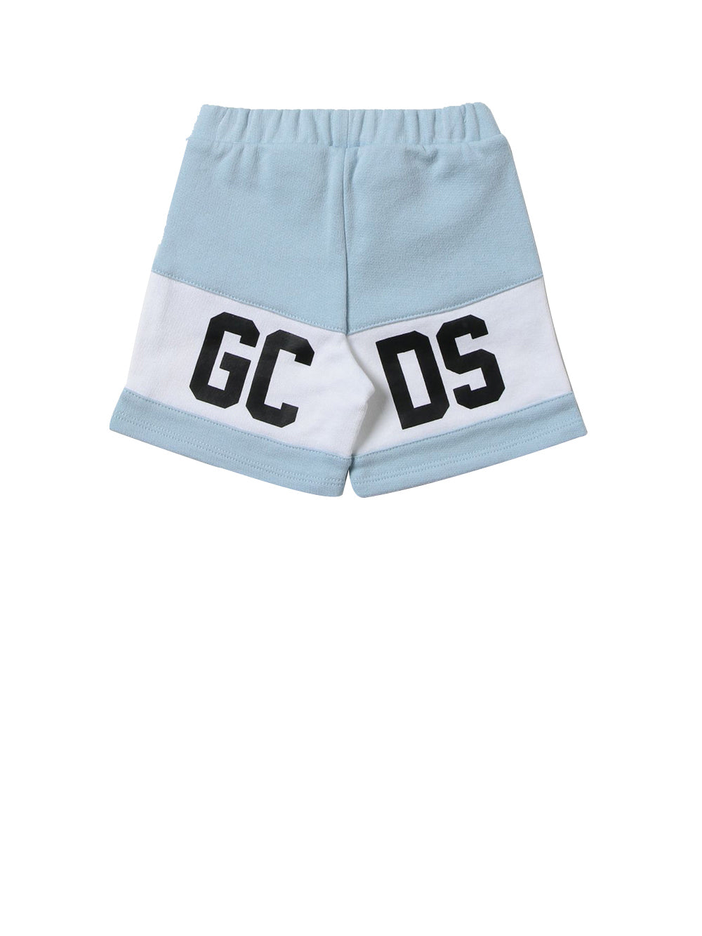 Shorts In Cotone Con Logo Celeste