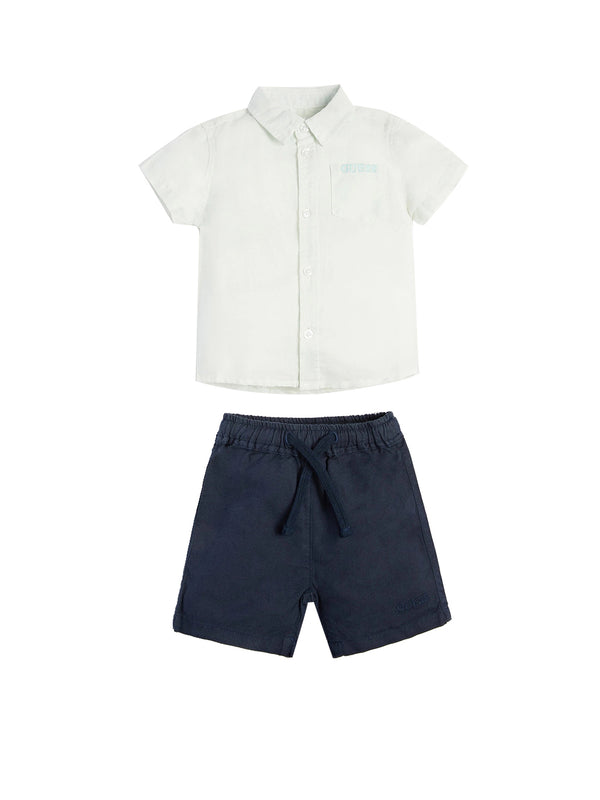 GUESS Coordinati Camicia E Short Bianco/Blue