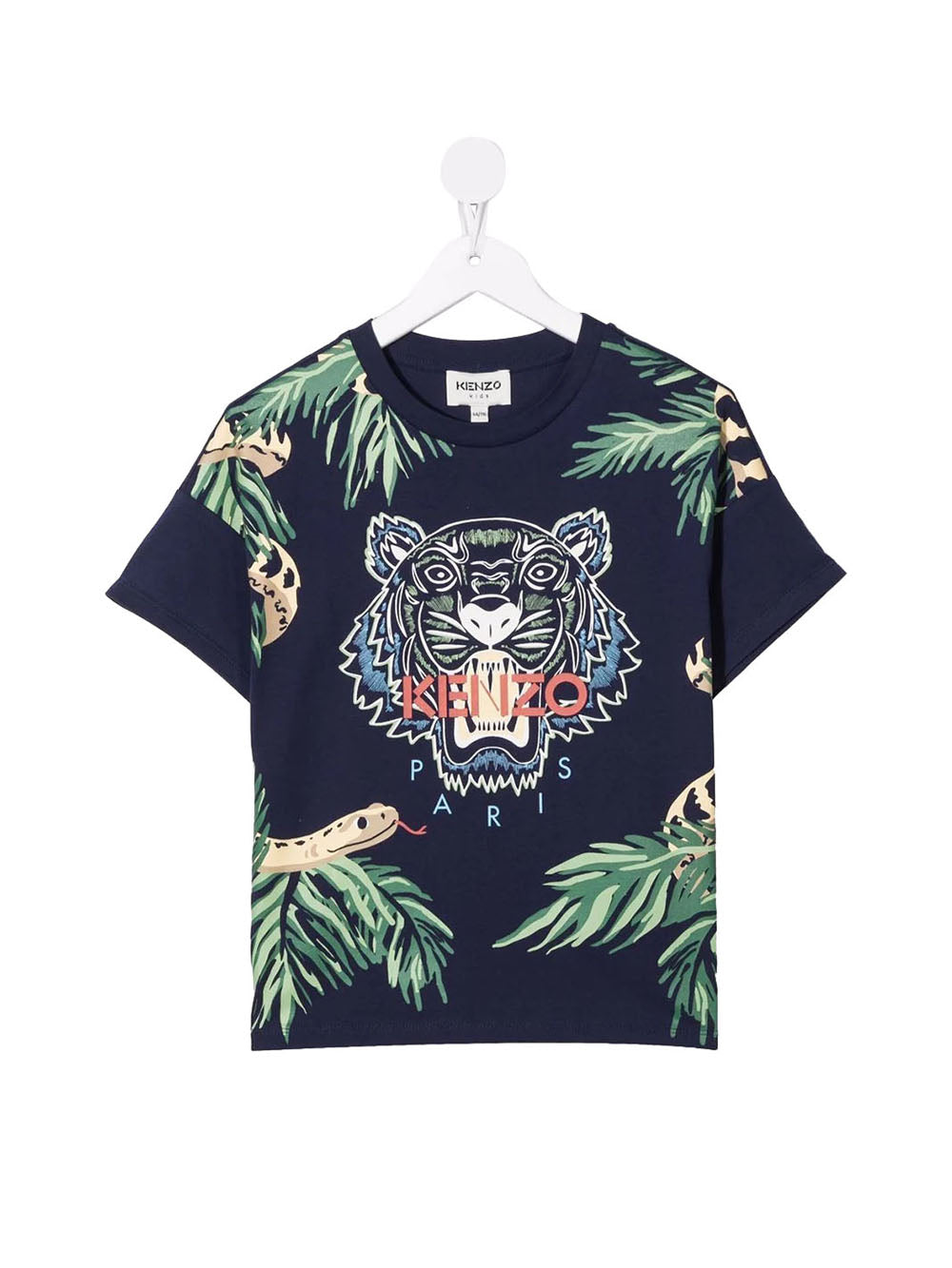 KENZO T-Shirt Stampa Grafica Navy