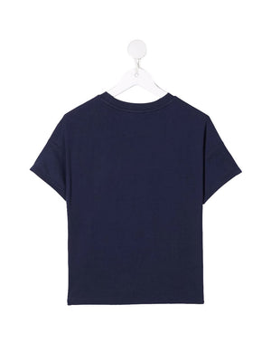 KENZO T-Shirt Stampa Grafica Navy
