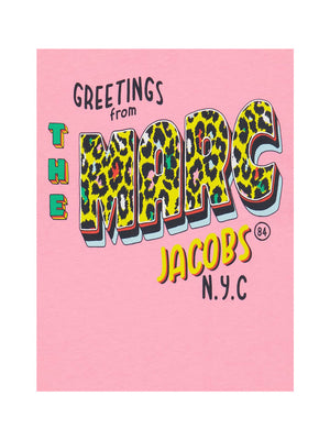 MARC JACOBS T- Shirt Girocollo Con Stampa Frontale Rosa