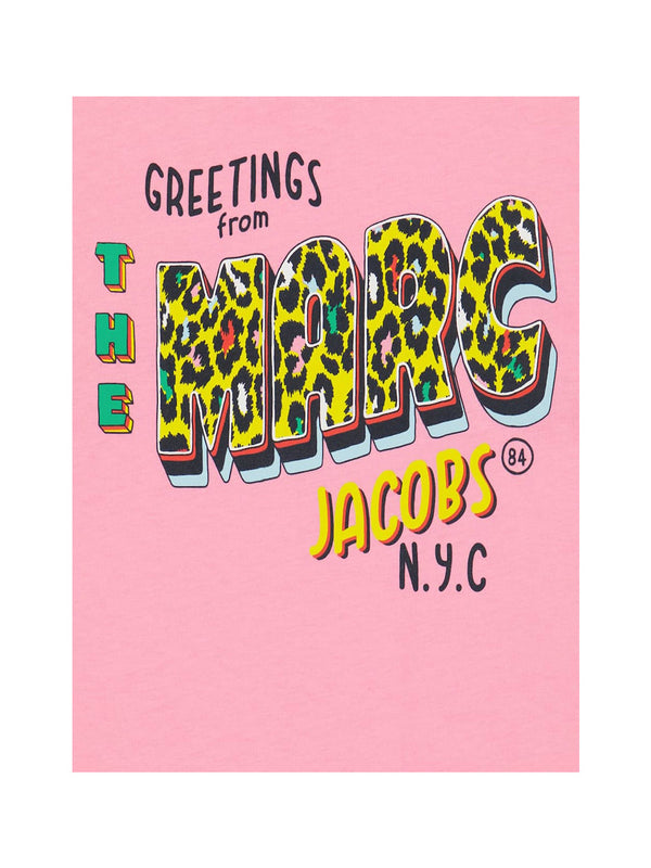 MARC JACOBS T- Shirt Girocollo Con Stampa Frontale Rosa