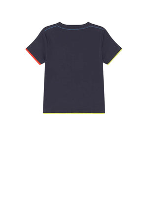 MARC JACOBS T- Shirt Girocollo Con Stampa Frontale Blu