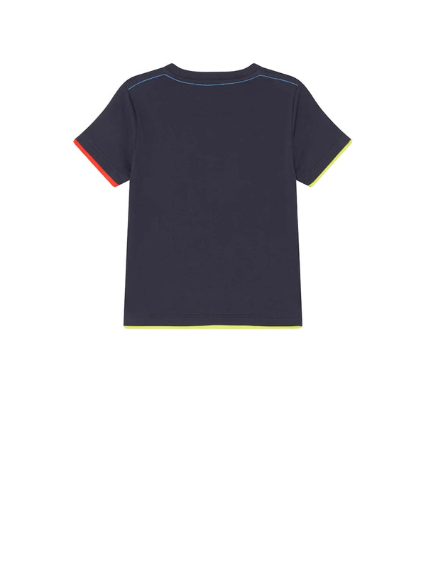 MARC JACOBS T- Shirt Girocollo Con Stampa Frontale Blu