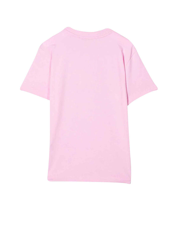 MSGM T-Shirt Logo Frontale Rosa