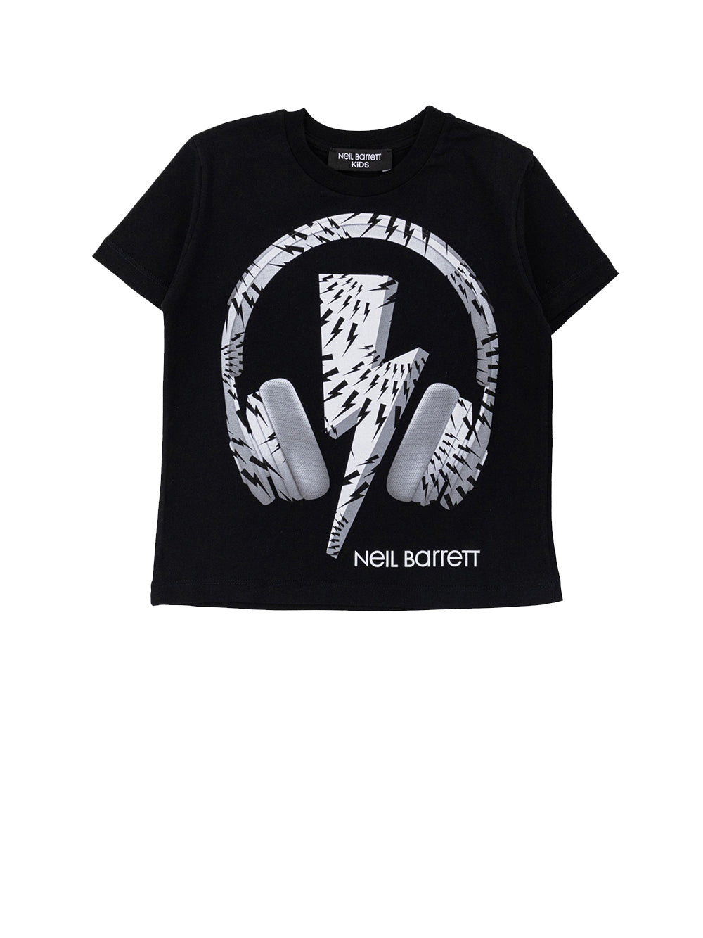 NEIL BARRETT T- Shirt Girocollo Con Stampa Nera