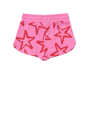 STELLA MCCARTNEY Pantaloncini Stampa All Over Rosa/Rosso