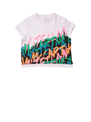 STELLA MCCARTNEY T-Shirt Stampa Logo Bianco