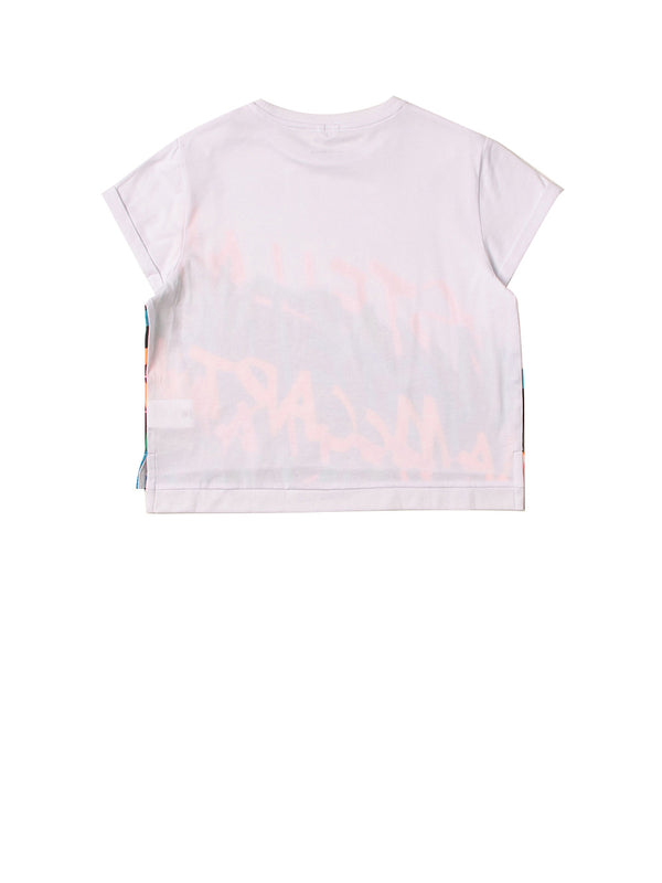 STELLA MCCARTNEY T-Shirt Stampa Logo Bianco
