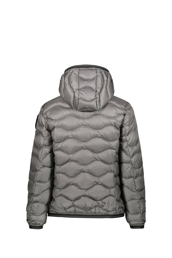BLAUER Giubbotto Con Interno In Piuma E Logo Grigio