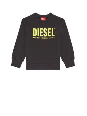 DIESEL Felpa Screwdivision Logox Over Nero