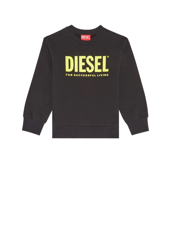 DIESEL Felpa Screwdivision Logox Over Nero