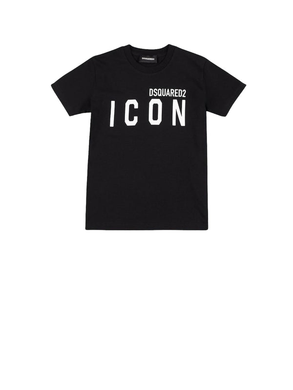 DSQUARED T-shirt Bambino con logo in contrasto sul petto