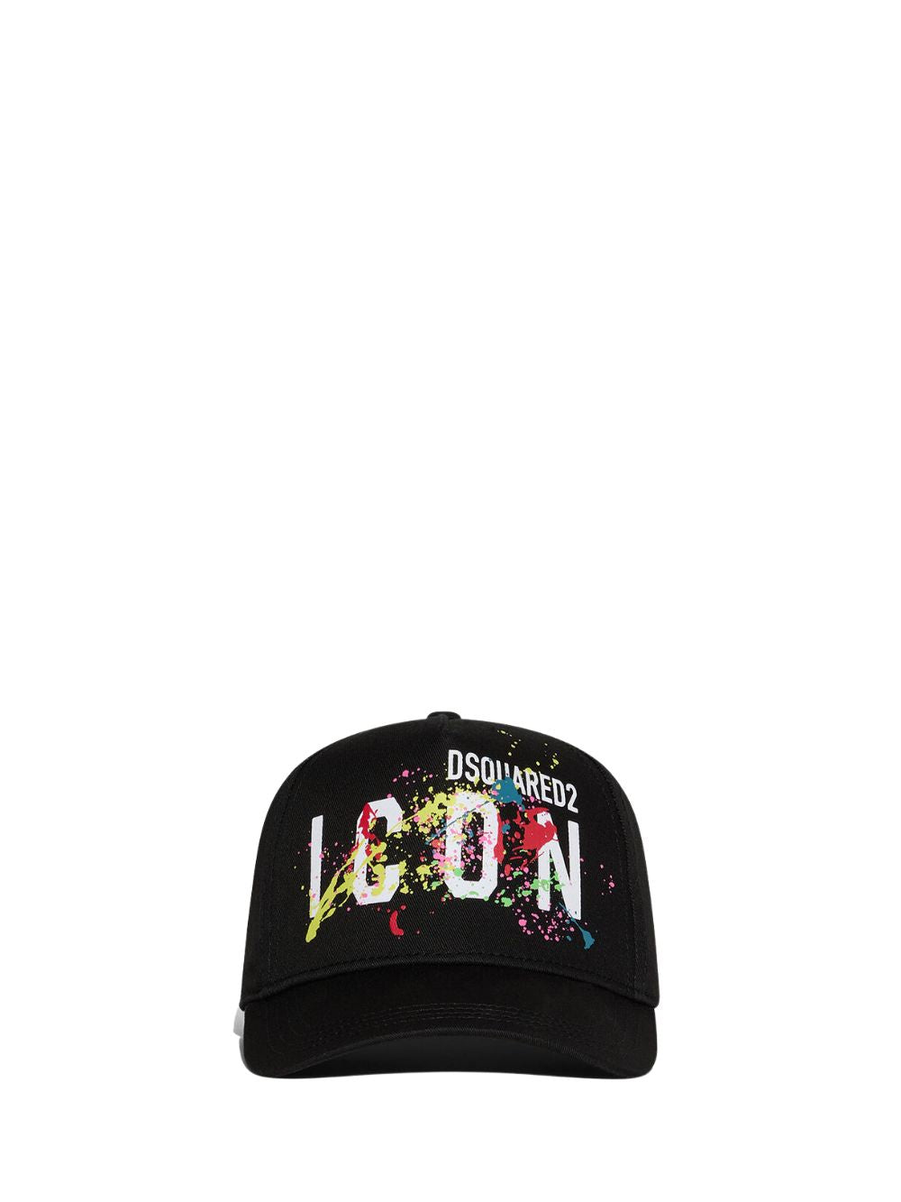 DSQUARED ICON Cappello da baseball Bambino in cotone con vernice multicolore