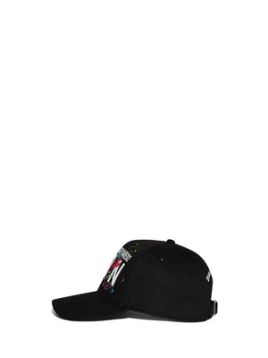 DSQUARED ICON Cappello da baseball Bambino in cotone con vernice multicolore