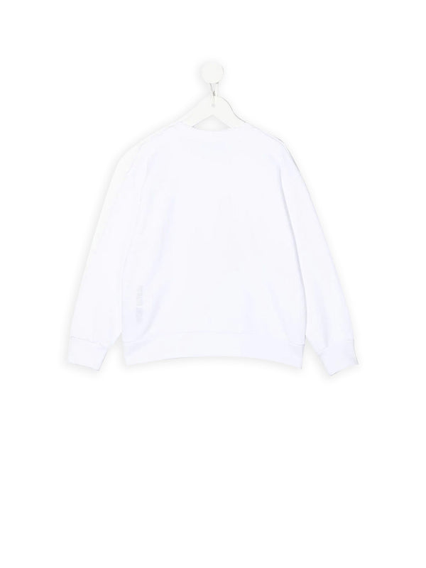 DSQUARED Felpa Stampa Frontale Bianco