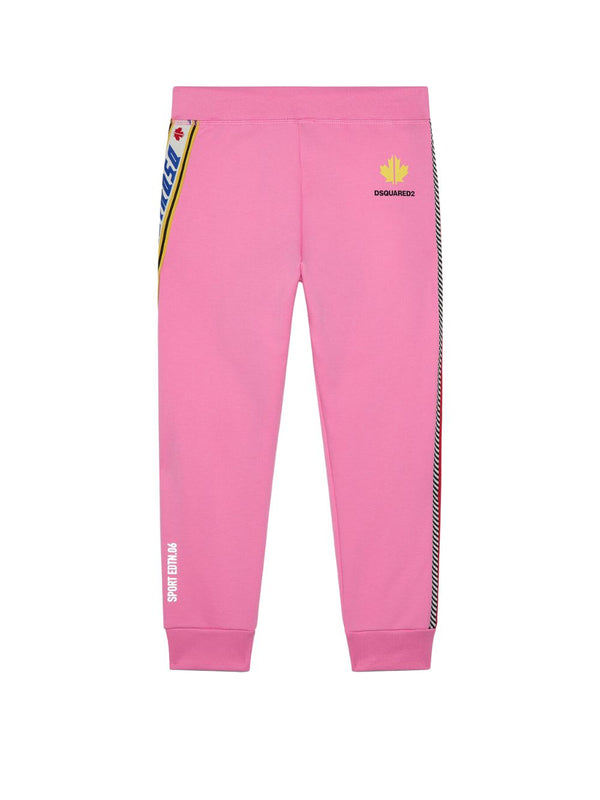 DSQUARED SPORT Pantalone Bambino Unisex di tuta con fasce colorate