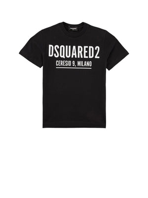 DSQUARED T-Shirt Logo Frontale Nero